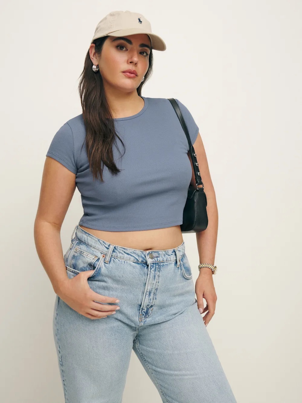 Reformation Cornflower Blue Muse Tee